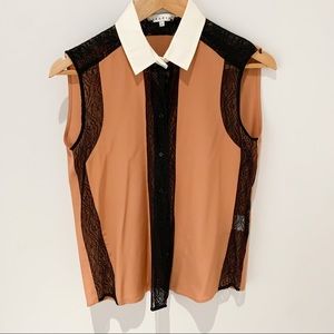 Sandro sleeveless silk top XS